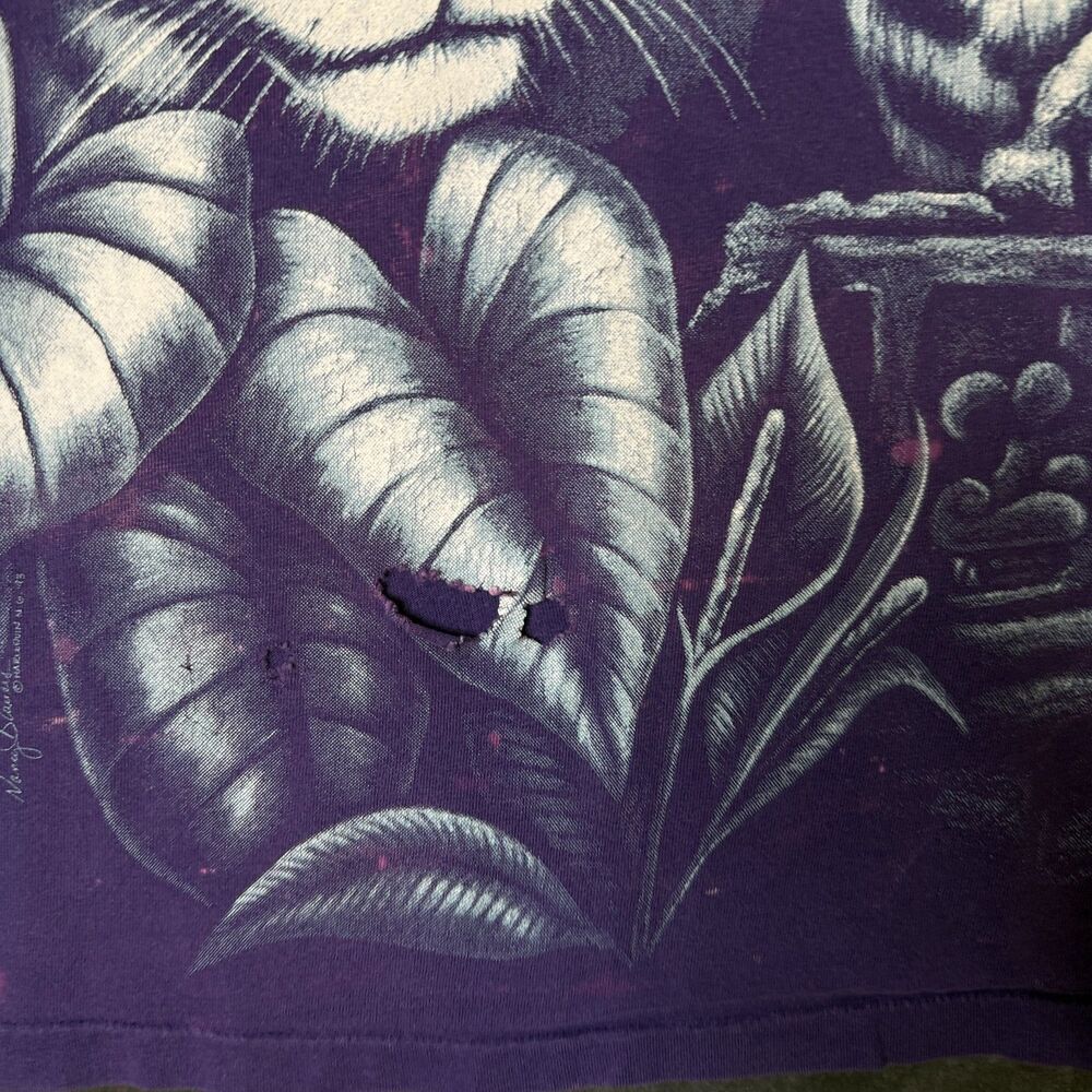 Vintage Harlequin Nature All Over Print T-Shirt Size Large Cheetah - Picture 2 of 7
